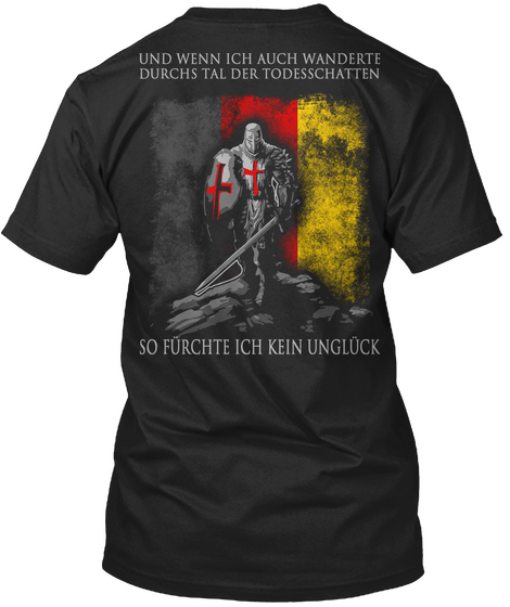  Und Wenn Ich Auch Wanderte Durchs Tal Der Todesschaten So Frchte Ich Kein Unglck Black áo T-Shirt Back