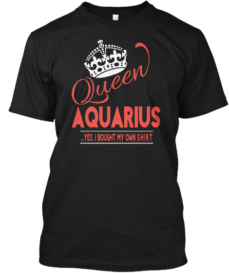 Aquarius  Black Camiseta Front