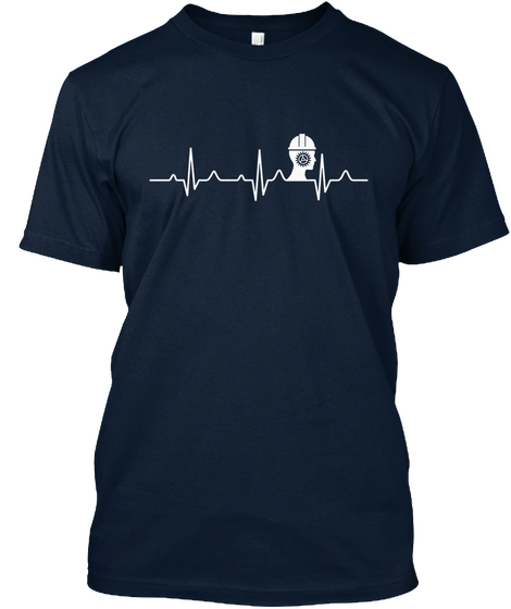 Love Computer Engineer Job T Shirt New Navy T-Shirt Front