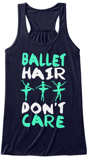 Ballet Hair Don't Care Midnight T-Shirt Front