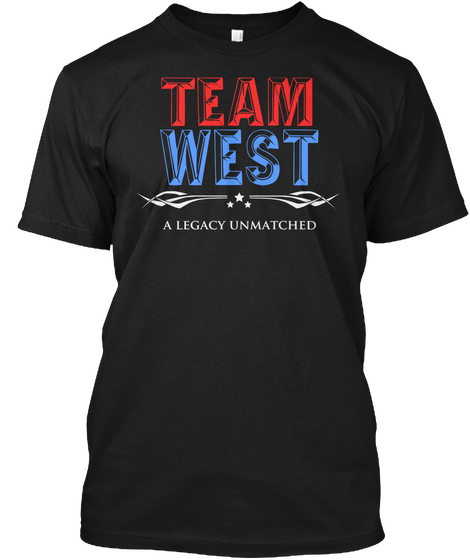 Team West A Legacy Unmatched Black T-Shirt Front