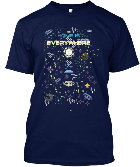 Everywhere Navy T-Shirt Front