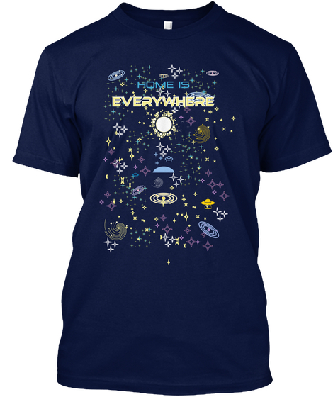 Everywhere Navy Camiseta Front