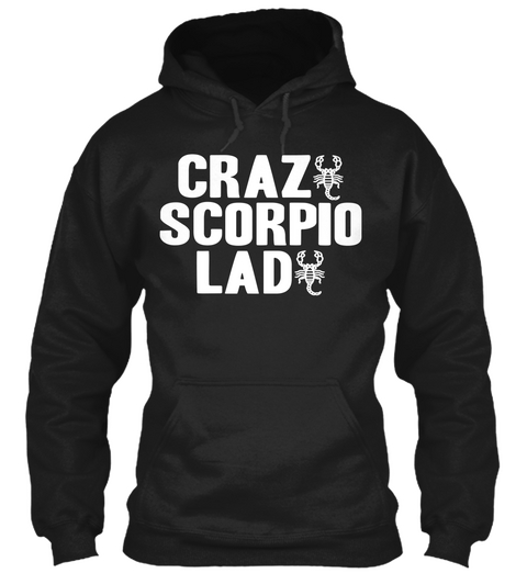 Crazy Scorpio Lad Black T-Shirt Front