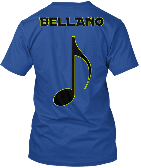Bellano Deep Royal T-Shirt Back
