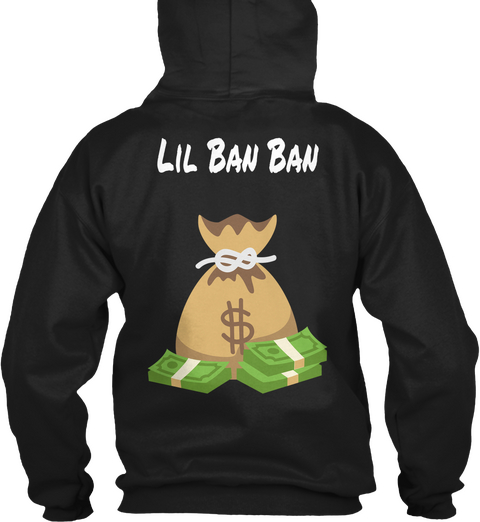 Lil Ban  Ban  Black Maglietta Back