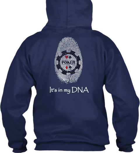 Poker Is In My Dna Navy Camiseta Back