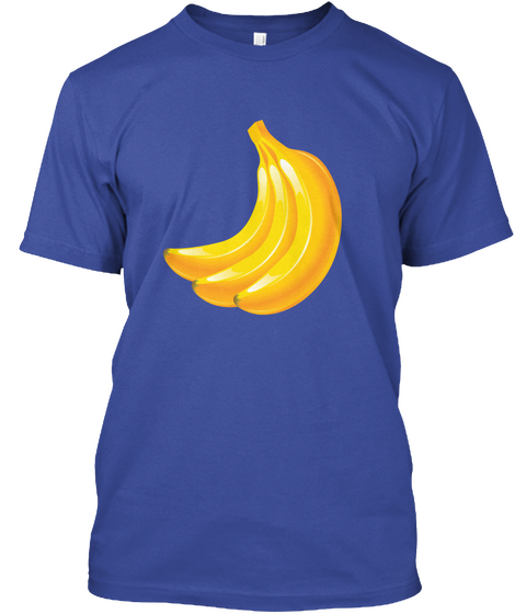 Banana Deep Royal T-Shirt Front