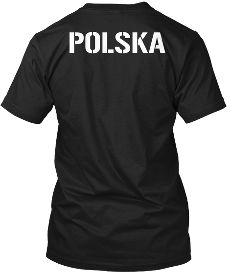 Polska Black T-Shirt Back