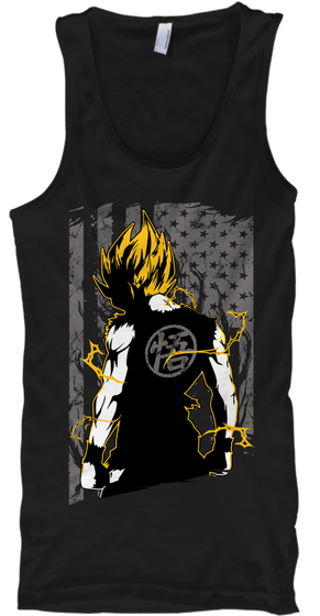 American Goku Black T-Shirt Front
