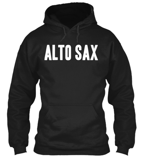 Alto Sax Black T-Shirt Front