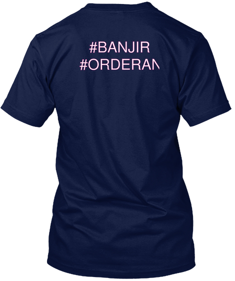 #Banjir
#Orderan Navy T-Shirt Back