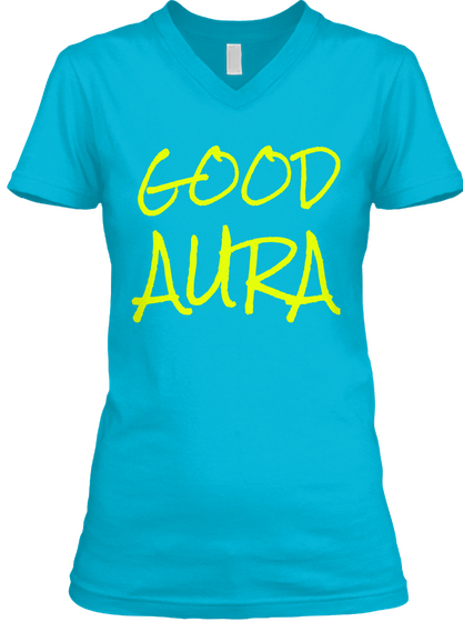 Good Aura Turquoise T-Shirt Front