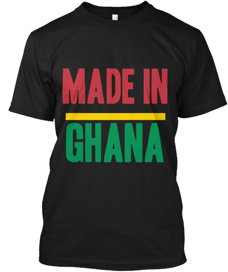 Made In Ghana Black Maglietta Front