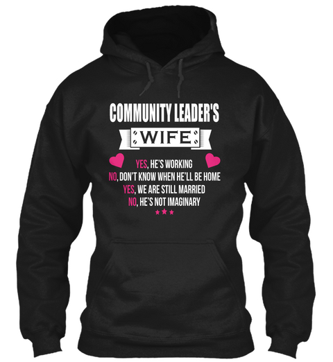 Community Leader Black T-Shirt Front