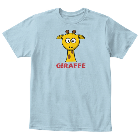 Giraffe Light Blue T-Shirt Front