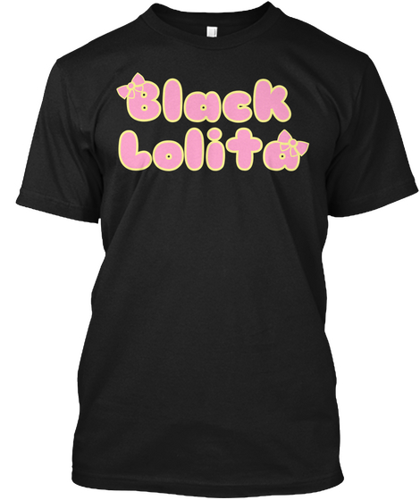 Black Lolita Black T-Shirt Front