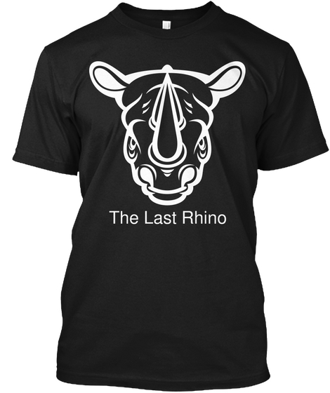 The Last Rhino Black Maglietta Front