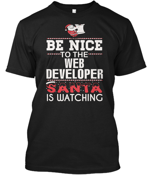 Web Developer Black T-Shirt Front