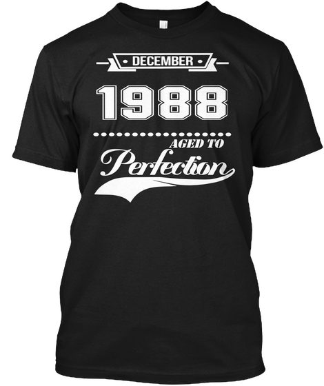 December 1988 Black T-Shirt Front