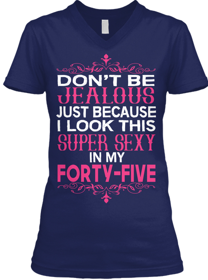 Super Forty Five Shirt   Best Seller! Navy Camiseta Front