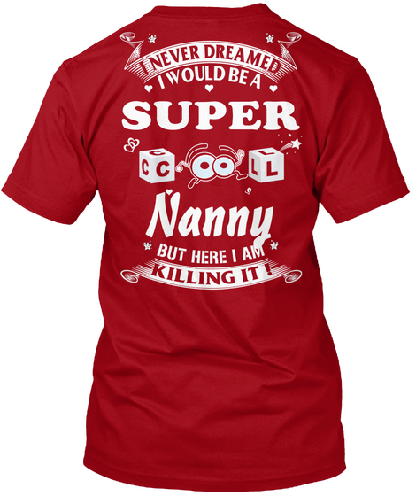 Super Cool   Nanny Deep Red Kaos Back