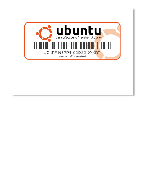 Ubuntu Funny Certificate  White Maglietta Front