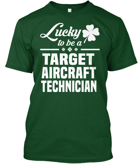 Target Aircraft Technician Deep Forest T-Shirt Front