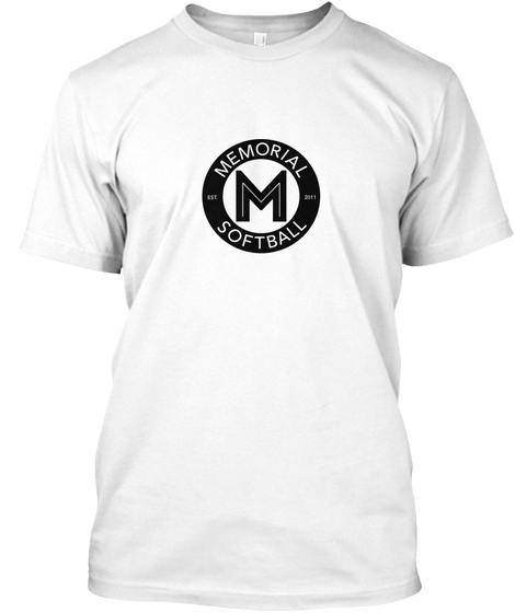 Memorial M Softball White Camiseta Front