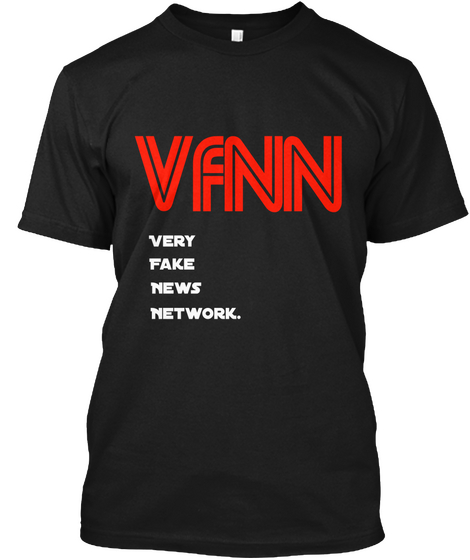 Very Fake News Network. Black Camiseta Front