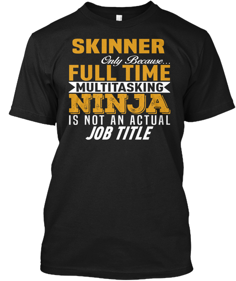 Skinner Black T-Shirt Front