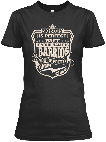 Nobody Perfect Barrios Thing Shirts Black Kaos Front