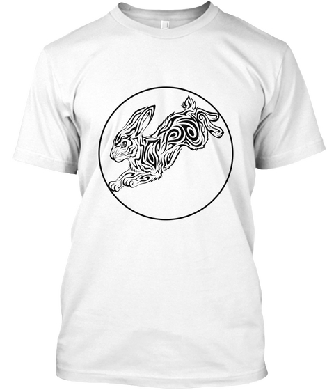 God Rabbit White Camiseta Front