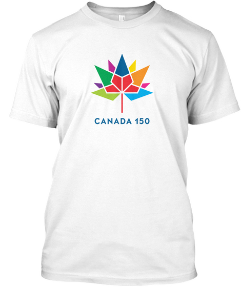 Canada 150 Official Logo T Shirt White áo T-Shirt Front