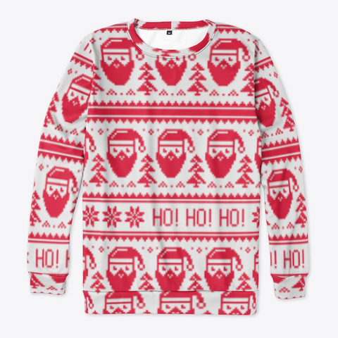 Ugly Retro Digital Santa Sweatshirt Standard Camiseta Front