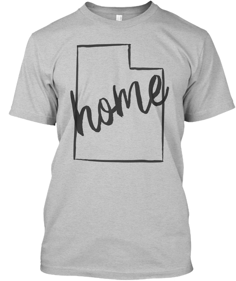 Utah: Homeland Unisex Tee Dark Light Heather Grey  T-Shirt Front