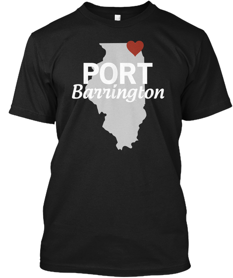 Port
 Barrington
 Black T-Shirt Front