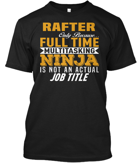 Rafter Black T-Shirt Front