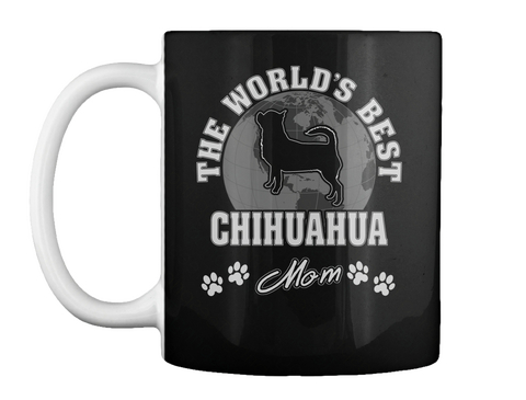 The World's Best Chihuahua Mom Black áo T-Shirt Front