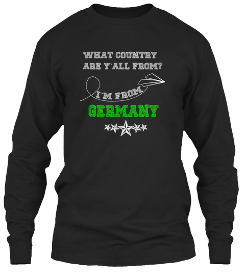 Country From Germany Black Camiseta Front