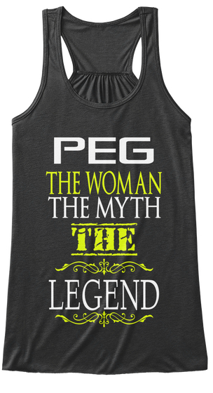 Peg The Woman The Myth The Legend Dark Grey Heather áo T-Shirt Front