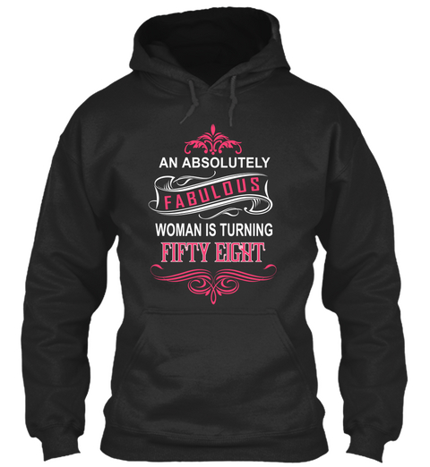 An Absolutely Fabulous Woman Is Turning Fifty Eight Jet Black Camiseta Front
