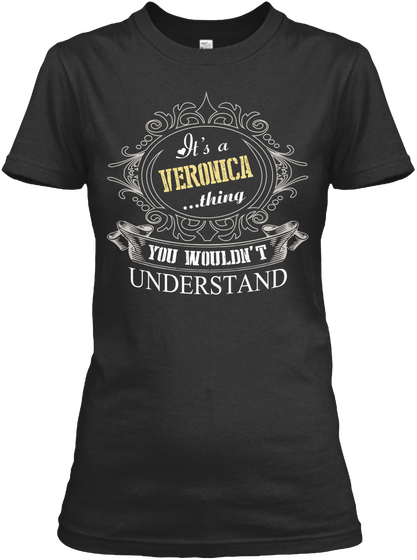 Veronica Thing Black T-Shirt Front