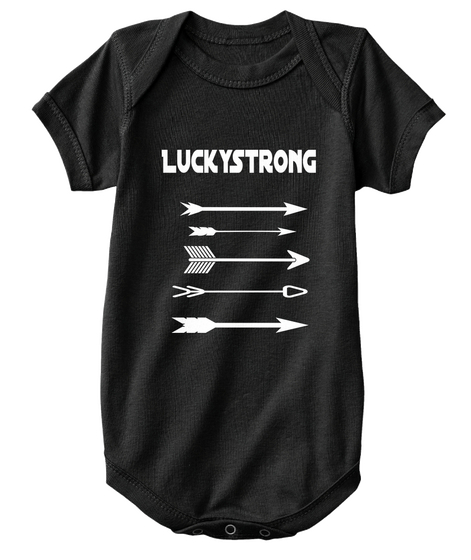 Luckystrong Black áo T-Shirt Front