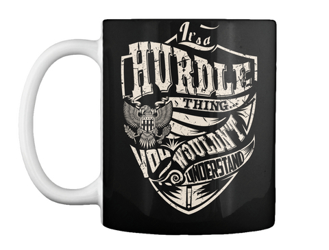 Mug   It's A Hurdle Thing Black Kaos Front