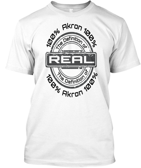 The Definition Of Real   Akron 2 White Camiseta Front
