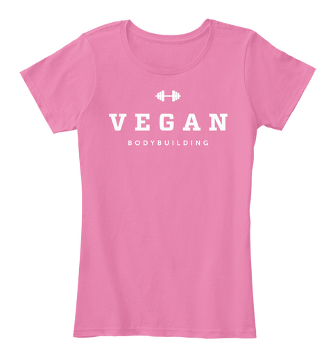 Vegan Bodybuilding True Pink áo T-Shirt Front