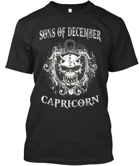 Sons Of December Capricorn Black Camiseta Front