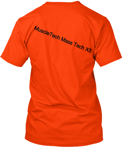 Muscle Tech Mass Tech X5 Orange Camiseta Back