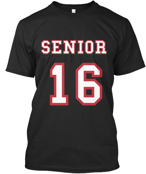 Senior 16 Black Camiseta Front